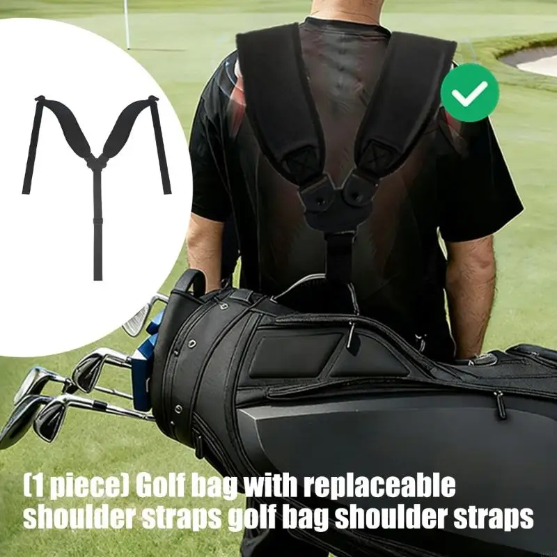 Ergonomischer Premium-Golftaschen-Schultergurt mit Polyesterstruktur, geeignet für bequemes Tragen und schnelle Installation – Detail 10