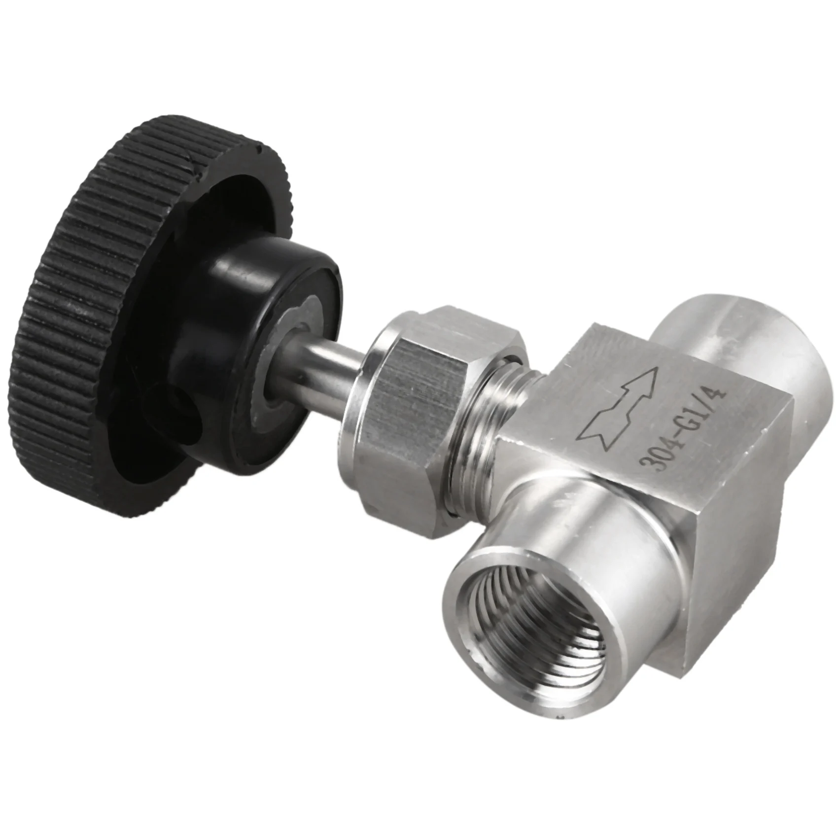 

ABBY-2X 1/4 Inch BSP Equal Female Thread SS 304 Stainless Steel Flow Control Shut Off Needle Valve