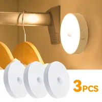 Motion Sensor LED Night Light USB Rechargeable Night Lamp For Kitchen Cabinet Wardrobe Lamp Staircase Wireless Closet Light