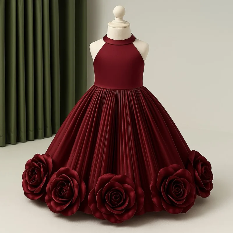robe-a-fleurs-3d-personnalisee-pour-enfants-douce-et-ravissante