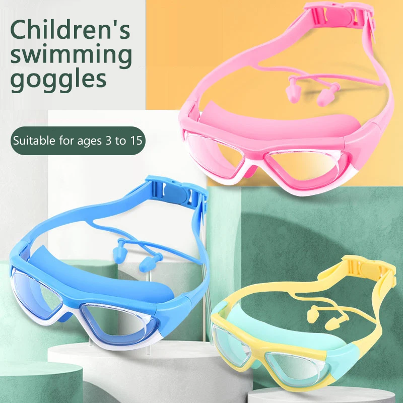 High-Definition Kids Swimming Goggles Anti-Fog Large-Framed Comfortable Silicone Swimming Goggles for Boys And Girls