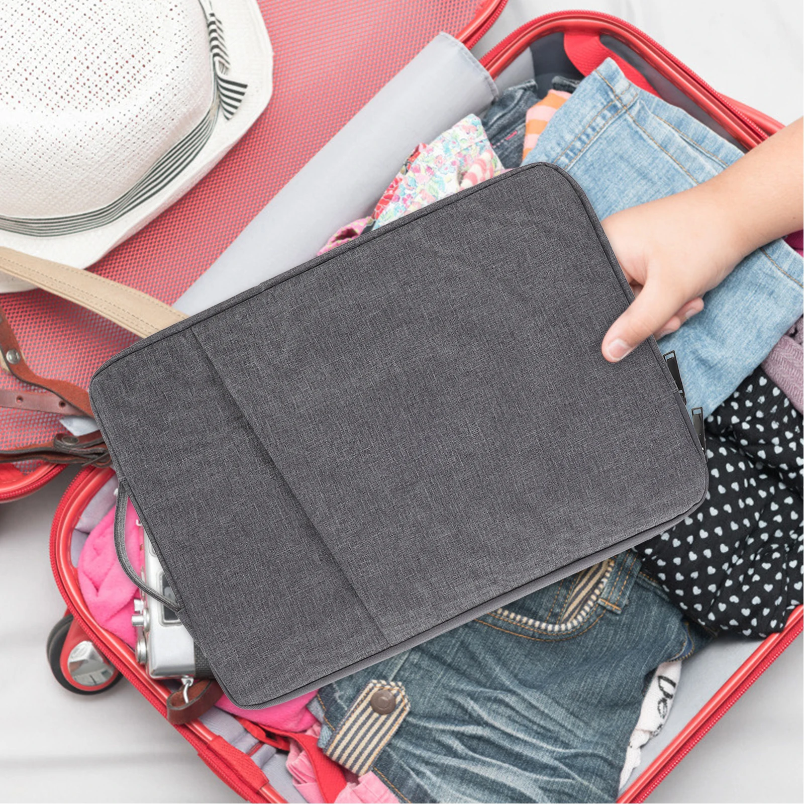 

Laptop Bag Sleeve Durable Polyester Material Lightweight Portable Storage Solution for Travel Laptop Carrying Case Pouch Holder