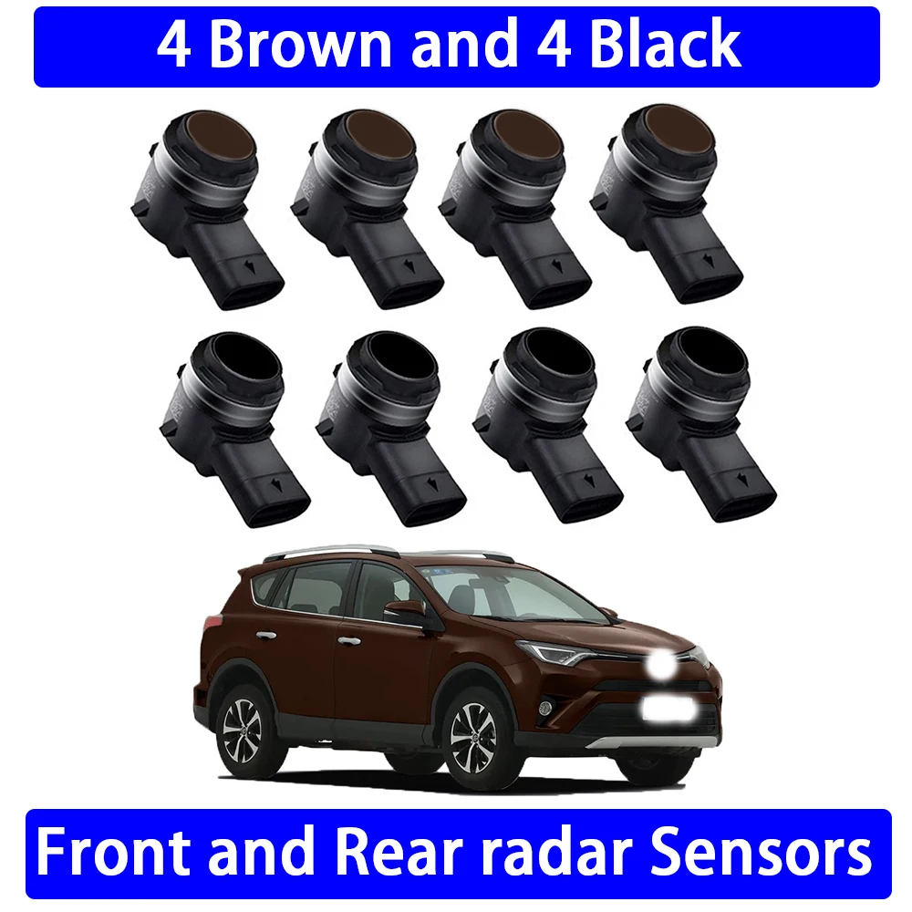 ZhuCamX Voor Achter Parkeersensor Assistentie Backup Radar Zoemer Systeem voor Toyota RAV4 XA40 2013 2014 2015 2016 2017 2018