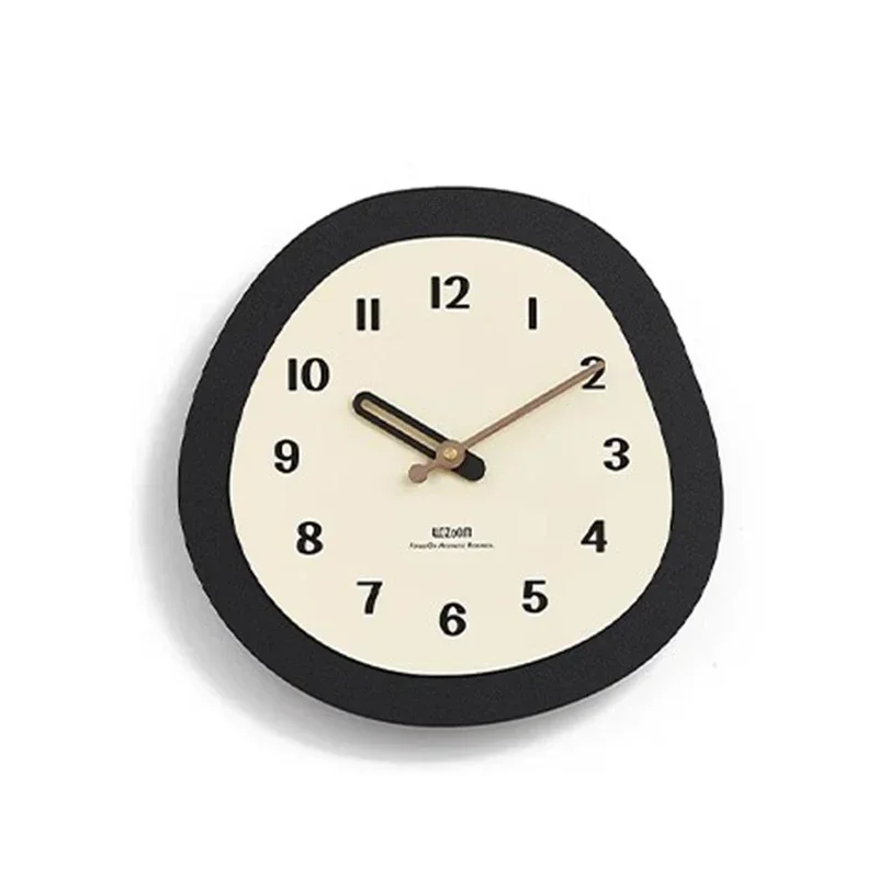 

Battery-powered simple and small clock. Unique aesthetic style. Minimalist wall clock decoration. Wall design. Fashionable wall
