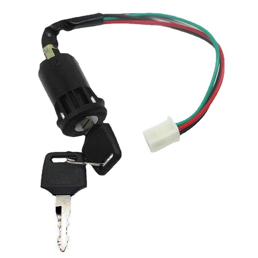 

4 Pin Wire Ignition Switch with Keys Ignition Key Barrel Switch Universal Motorcycle Karting Ignition Switch for ATV 50-250cc