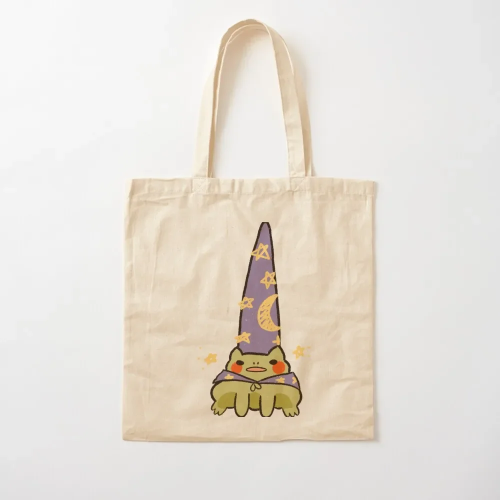 Wizard frog Tote Bag canvas shopping bag Women's shopper bag tote men shopper women