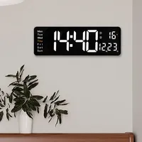 Wall Clocks 16 Inches LED Digital  Large Screen Display Nordic Living Dining Room Multifunctional Brightness Adjustable