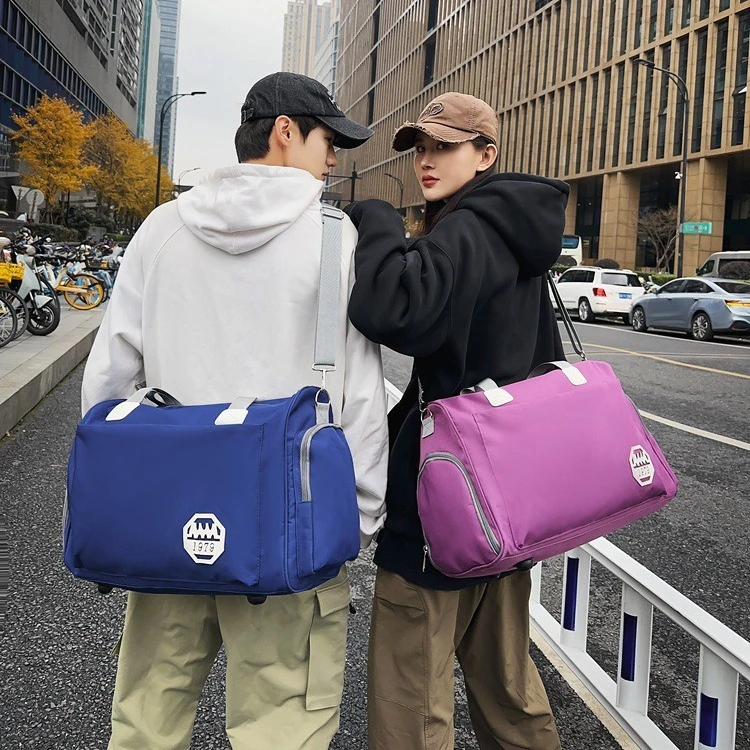 

Short Distance Travel Bag Multifunctional Gym Bags for Women Men Weekender Bag with Shoe Compartment