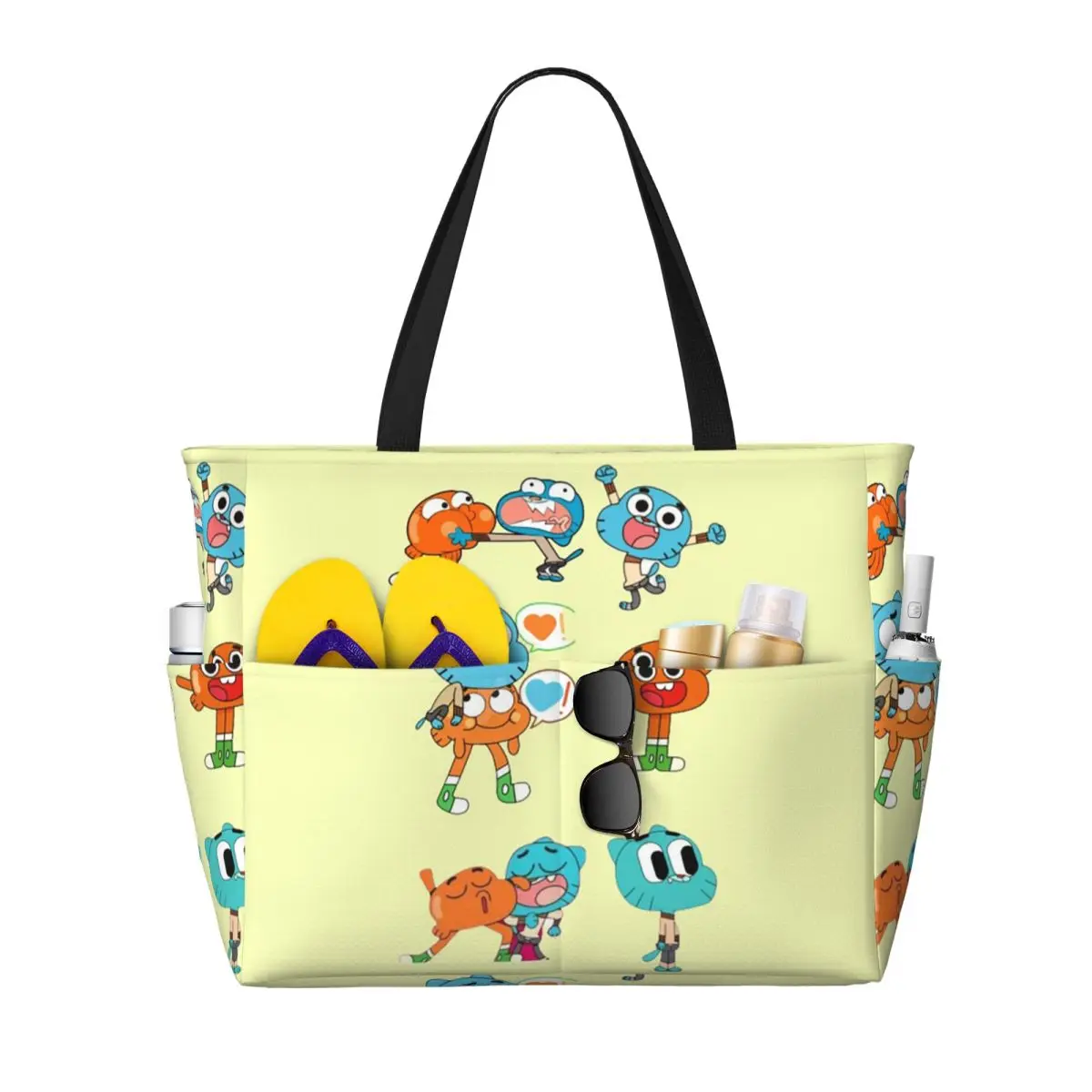 bolsa-de-praia-gumball-and-darwin-game-the-amazing-world-of-gumball-bolsa-esportiva-para-academia-yoga-bolsa-de-viagem-feminina-bolsa-fitness