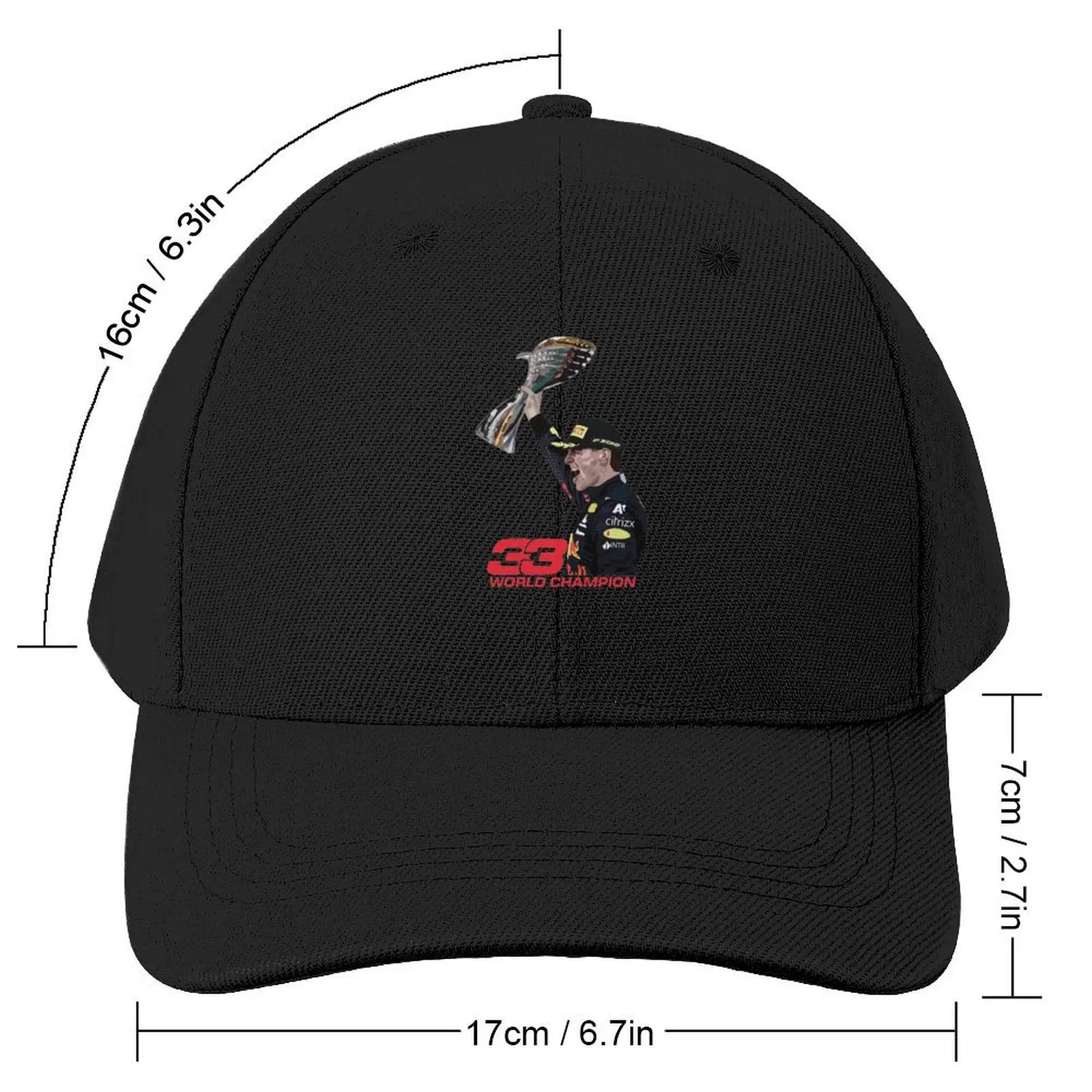 Verstappen Celebrating Dubai Gp 2021 World Champion With Trophy Baseball Cap summer hat Hip Hop Women's Golf Clothing Men's