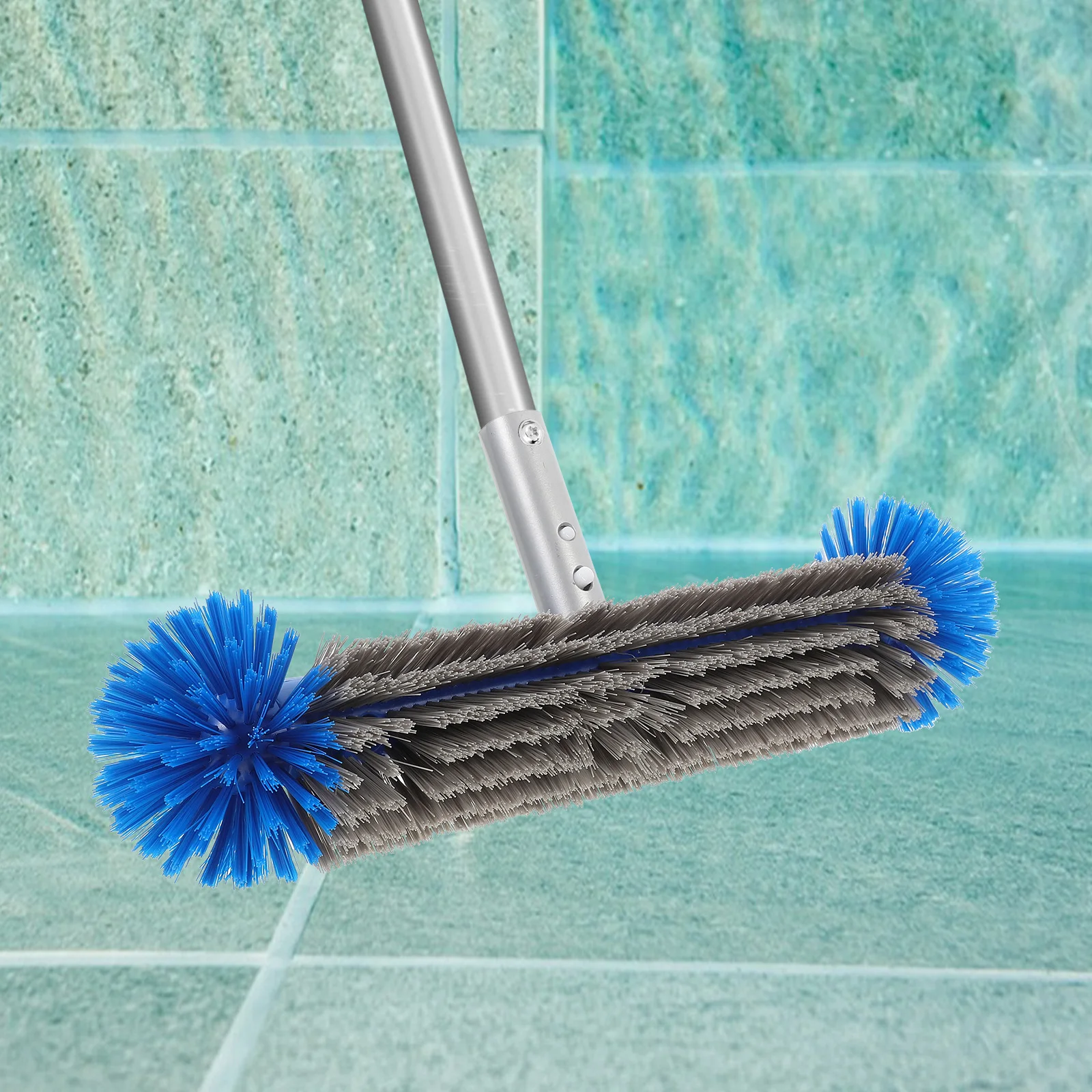 

Swimming Pool Rubber Brush Broom above Ground Accessories Bath Deck Aluminum Bathtub