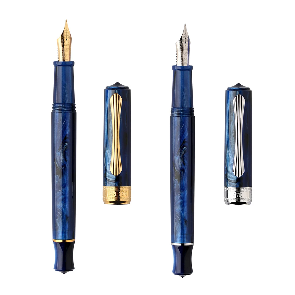 

New Penbbs 470 Acrylic Piston Fountain Pen Blade F 0.5MM with Ink Absorber Large Pointed Gift Student Pen Office Supplies