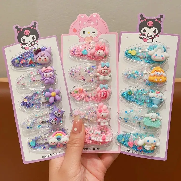 Cute Cartoon Animal Snap Hair Clips High-Value Kawaii Mini Hairpins Fringe Clip Styling Accessories Set for Women Daily Gift