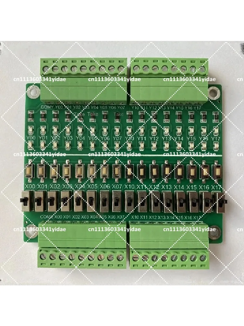 PLC Debugging Simulation Board 16 Input Output Test Button Toggle Switch Learning Module