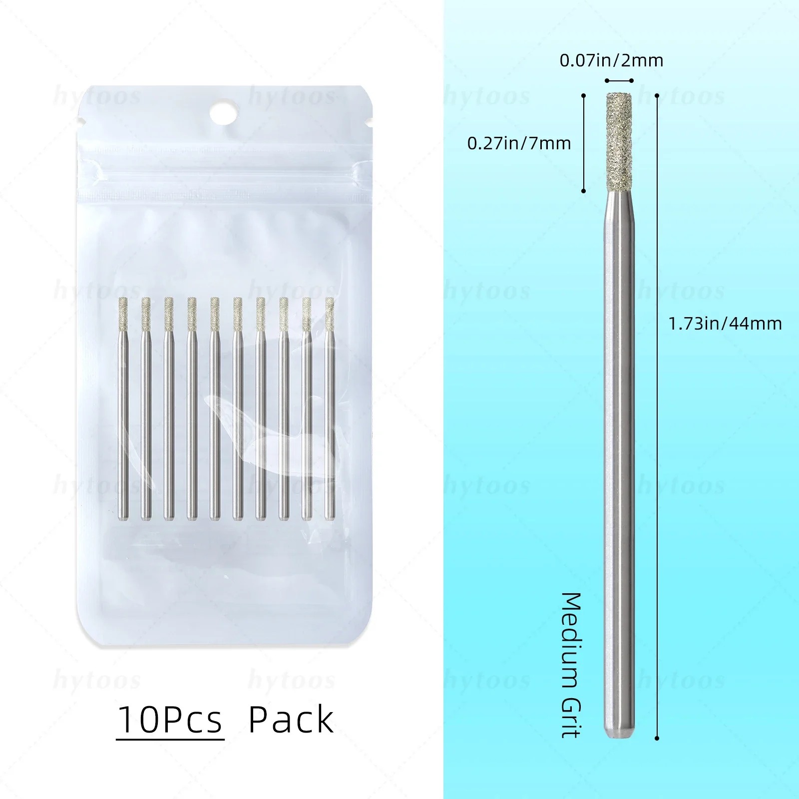 HYTOOS 10 Teile/paket Diamant Nagel Bohrer Bits Pro Russische Häutchen Sauber Bit für Nagel Abgestorbene Haut Häutchen Reiniger Vorbehandlung werkzeuge – Detail 8