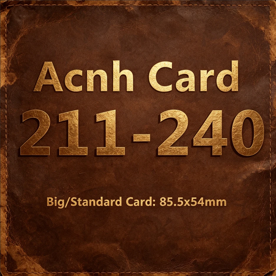 ACNH Card NFC Stable Response Cards 211-240 Modern Pattern Design Portable Leisure Play Cards 85.5x54mm