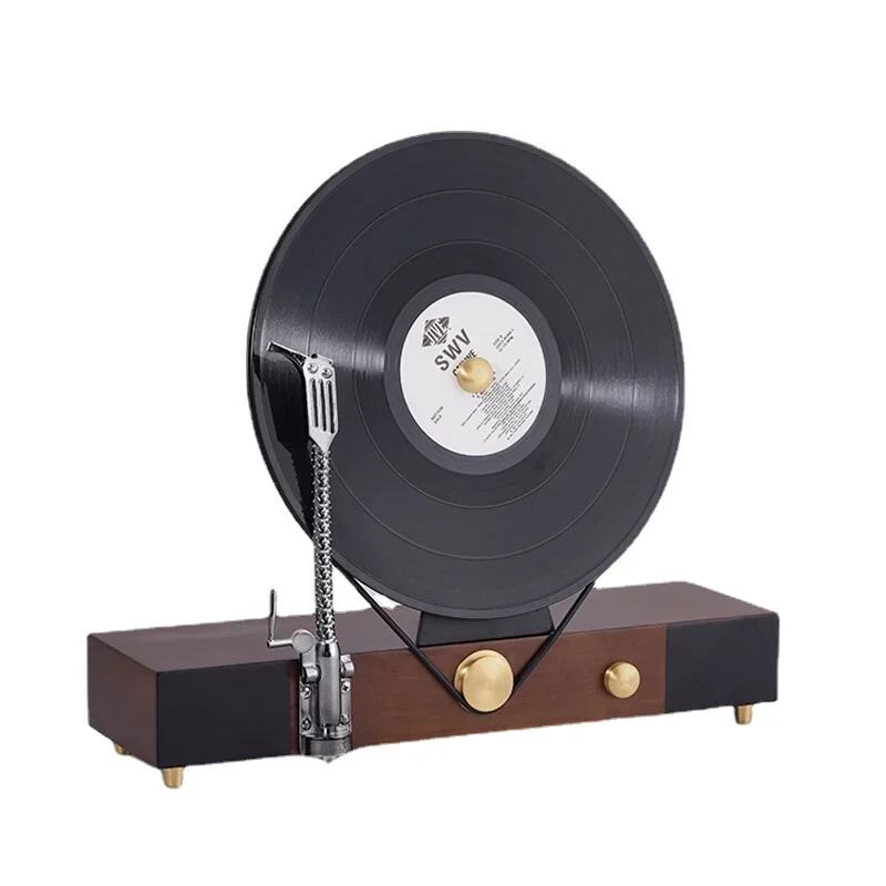 Decoration Home Jewelry Decoration Designer Vinyl Record Player Retro Nordic Style Modern Light Luxury High-End Furnishings