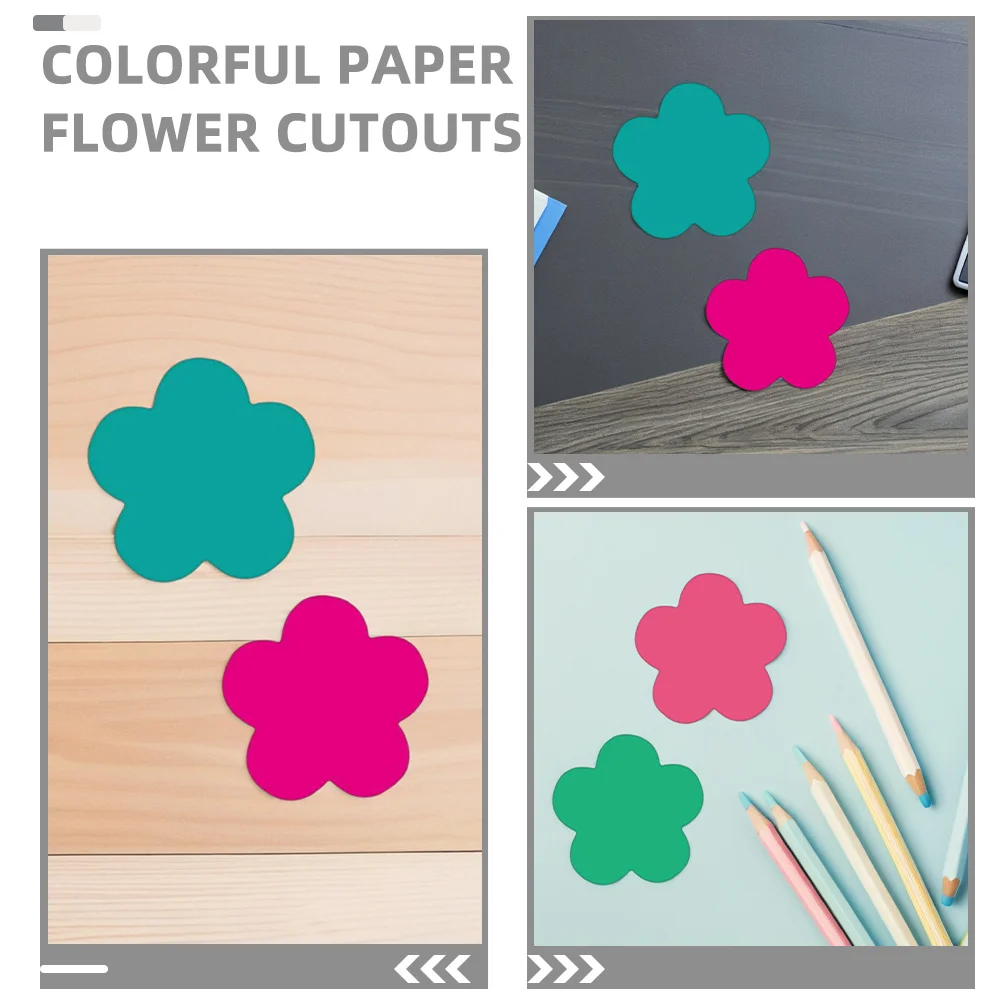 1Set Colorful Flower Cutouts Sturdy Material Easy to Use Spring Classroom Decor DIY Projects Teacher Supplies Spring Cutouts