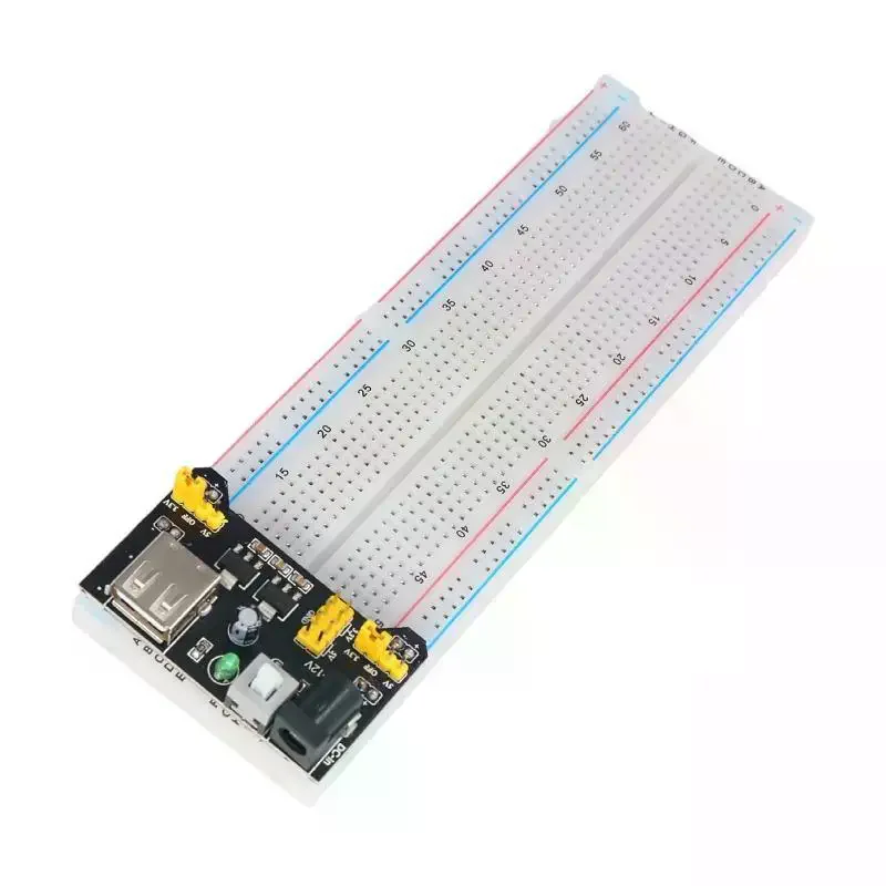 Breadboard With Jumper Wires Power Module DC Adapter For Electronic DIY Circuit Experiment Mb-102