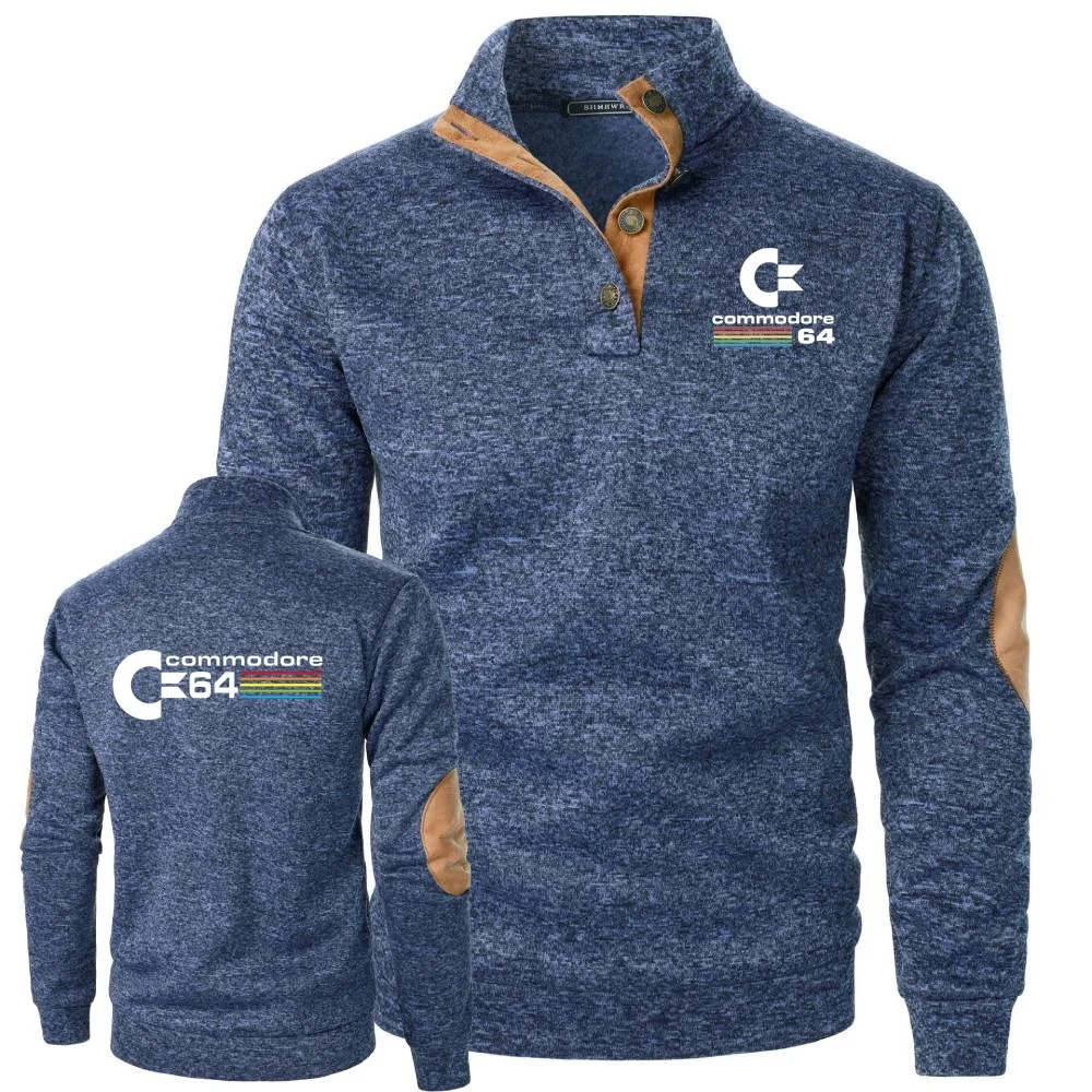 Commodore 64 sweat bureau déplacements hommes veste C64 Amiga ordinateur chaud polaire pull vêtements de sport HipHop col roulé pull