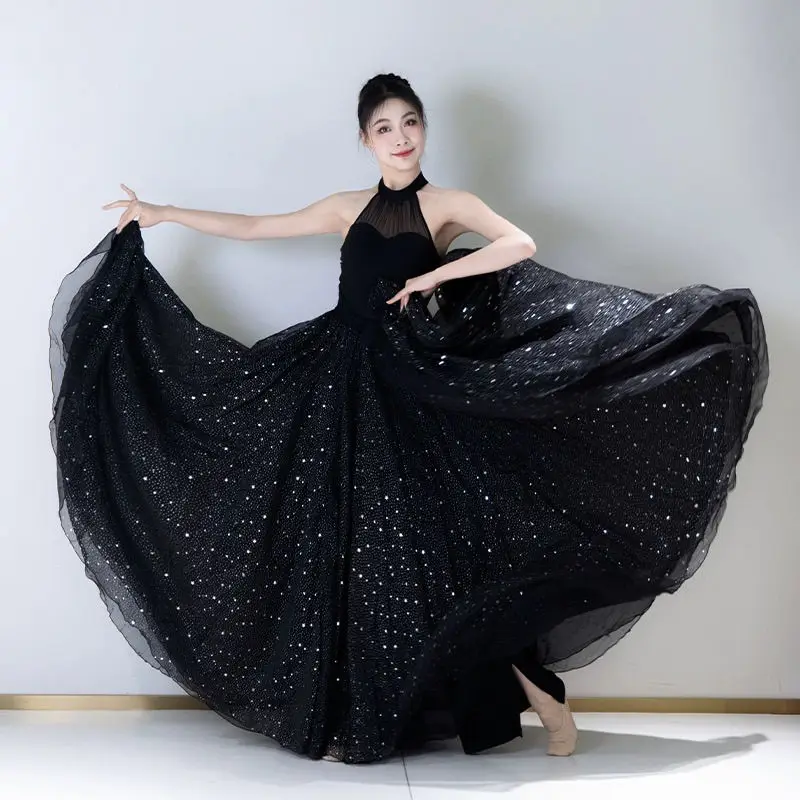 Dance Skirt Classical Modern and Contemporary Black Moonlight 720 Skirt Flare costume festival clothing prom dresses fairy