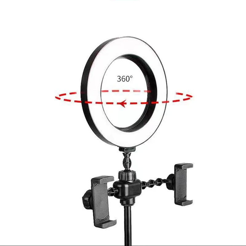 4 In 1 Live Stand Live Voice Professional LED Ring Light Lamp Mobile Phone MIC Stand Holder Light Live Streaming