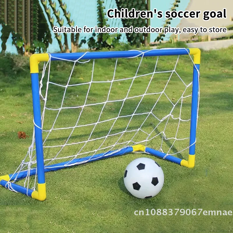 

Portable Micro Soccer Goal Set with Net Pump And Ball Lightweight Indoor Outdoor Gear for Park Beach Training - 1 Set