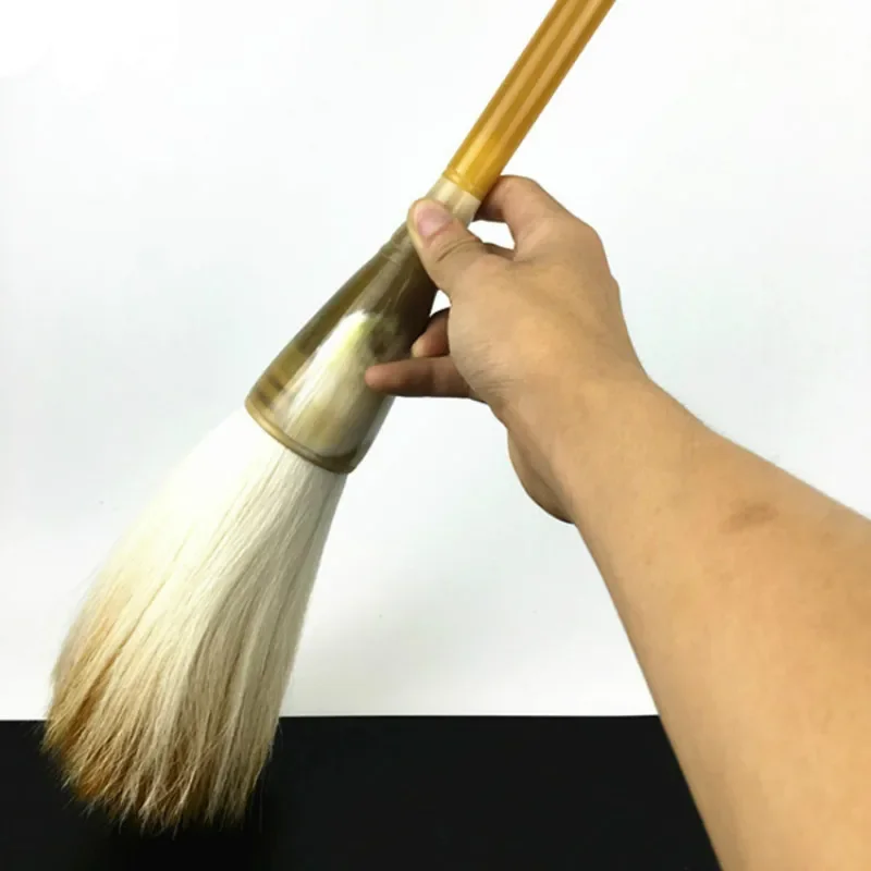 high-grade-chinese-calligraphy-brushes-pen-ox-horn-hopper-shaped-brush-woolen-hair-chinese-painting-brush-scholar's-four-jewels
