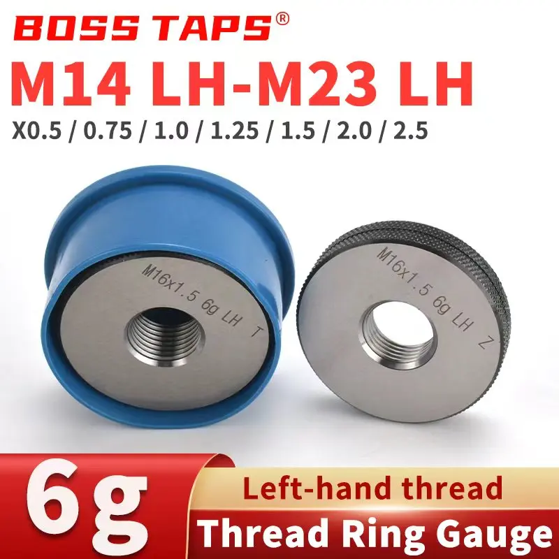 

1 компл. (1*GO+1*NOGO) 6 г левая рука M14-M23 метрическая левая мелкая зубчатая резьба кольцо измерительные инструментыX0,5/0,75/1/1,25/1,5/2/2,5