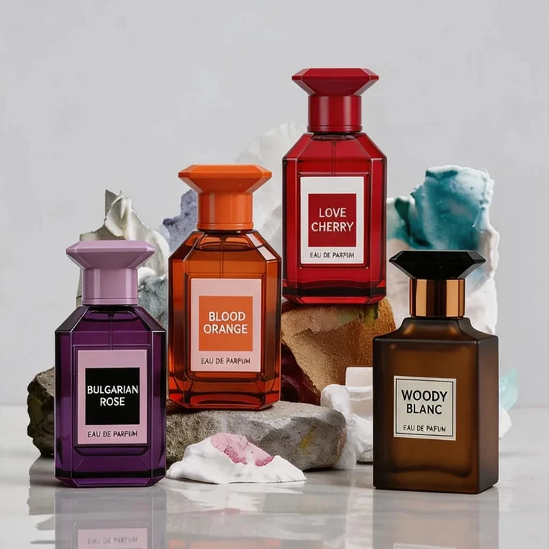 3.4 fl oz Eau de Parfum Unisex, Aroma a Naranja Sanguina, Rosa, Cereza, Amaderado, Blanco, Frutal, Especiado, de Larga Duración, Regalo para Ella y Él, para las Fiestas