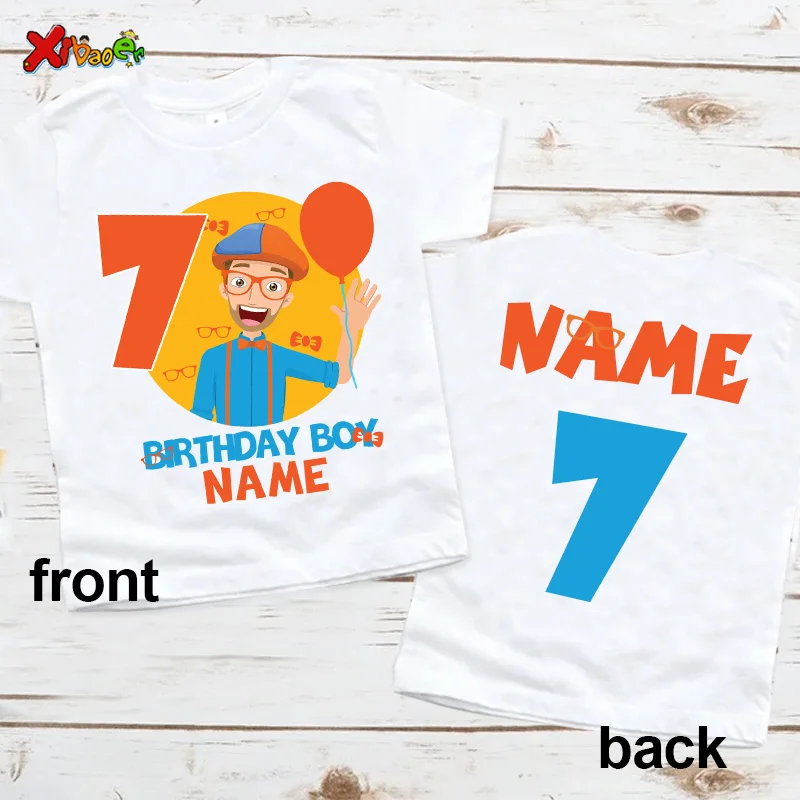 Boys Birthday Shirt Birthday Party Shirt Girl Shirt Custom Name Shirt Toddler Baby One Kids Summer Boys Clothes T-shirts 1st 3th