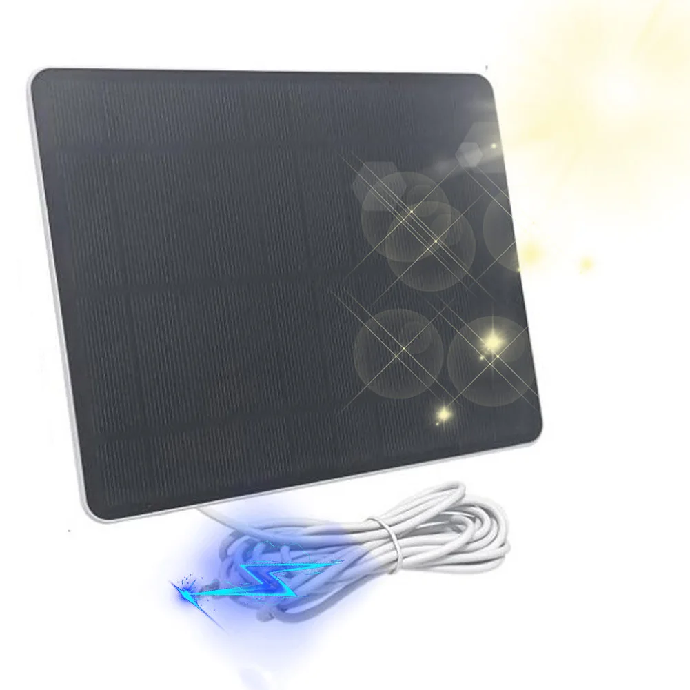 12W Camera Solar Panel DC 5V Outdoor Solar Cells Charger 360°Adjustable Mounting for Small Home Light System