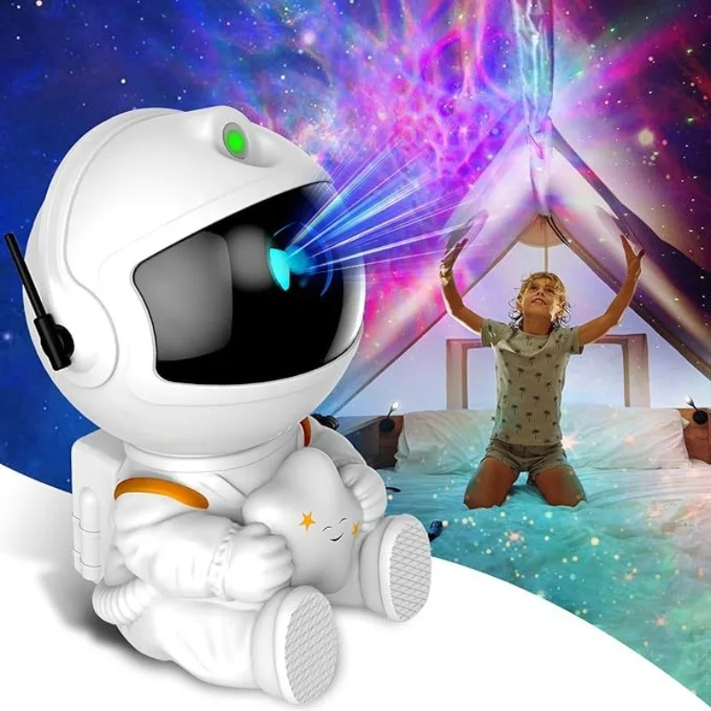 Silent Astronaut Shape LED Star Nebula Projector Creative Ambient Projection Lighting For Household Indoor Decoration