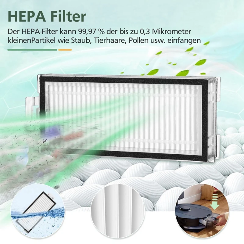 Główne szczotki, filtry HEPA, chusteczki, worki do odkurzacza akcesoria zamienne do odkurzacza Roborock Q5 Pro + /Q5 Pro/ Q8 Max + /Q8 Max