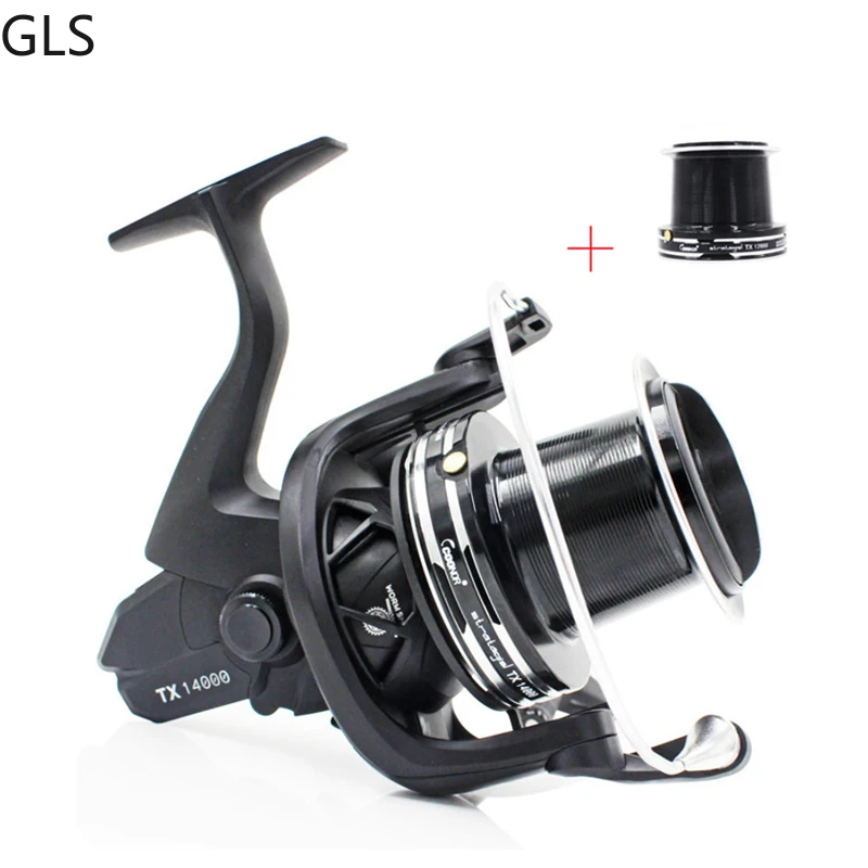 GLS New TX14000-Series + 12000 Aluminum Spool Long Throw Fishing Reel 4.1:1 Distant Spinning Wheel Tackle