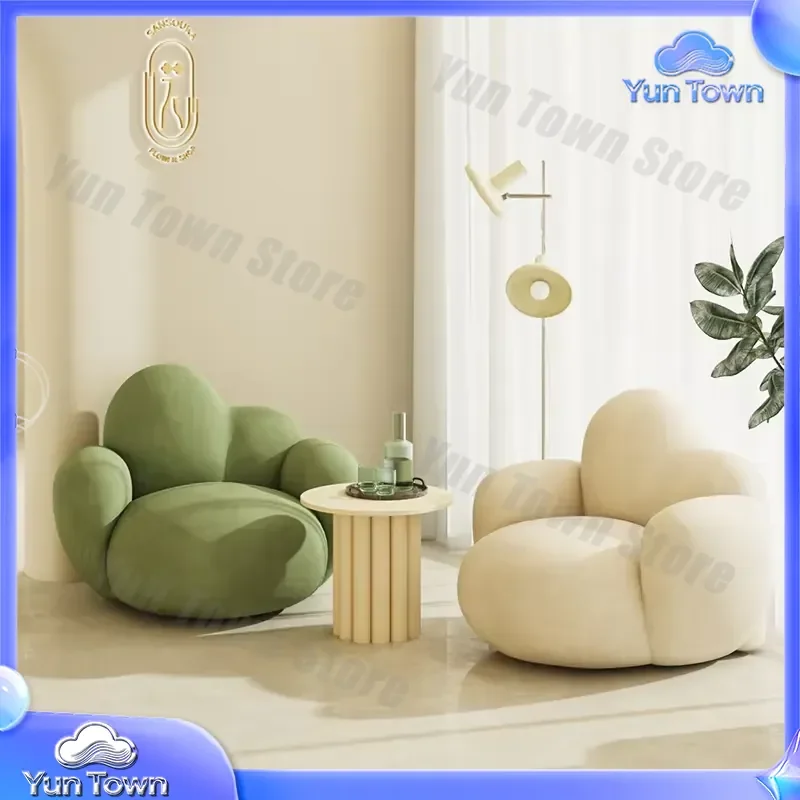 Modern Modular Single Lounge Chair for Living Room Velvet Luxury Lightweight Upholstered Fabric Foam Filled Metal Leg