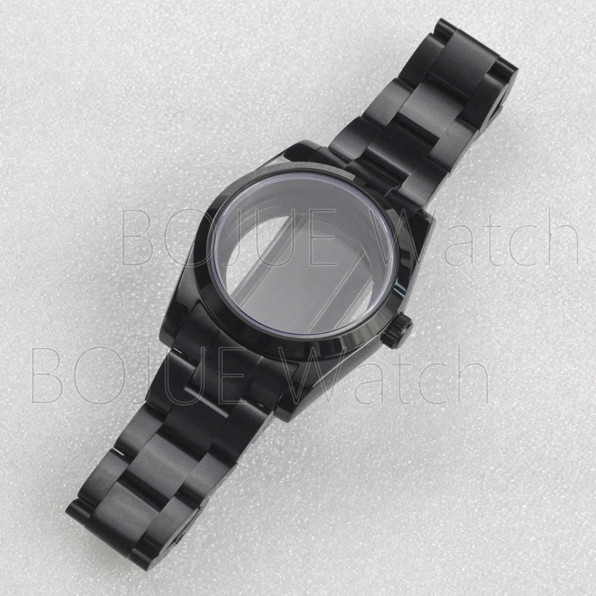 NH35 NH36 36mm 39mm  Clear Glass Case Back WatchCase Strap for Datejust Automatic Mechanical Movement Box Band