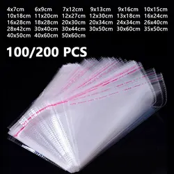 Cellophane Self-adhesive Bag Plastic Opp Transparent Sealed Jewelry Gift Food Candy Chothes Cake Packaging Clear Pouches