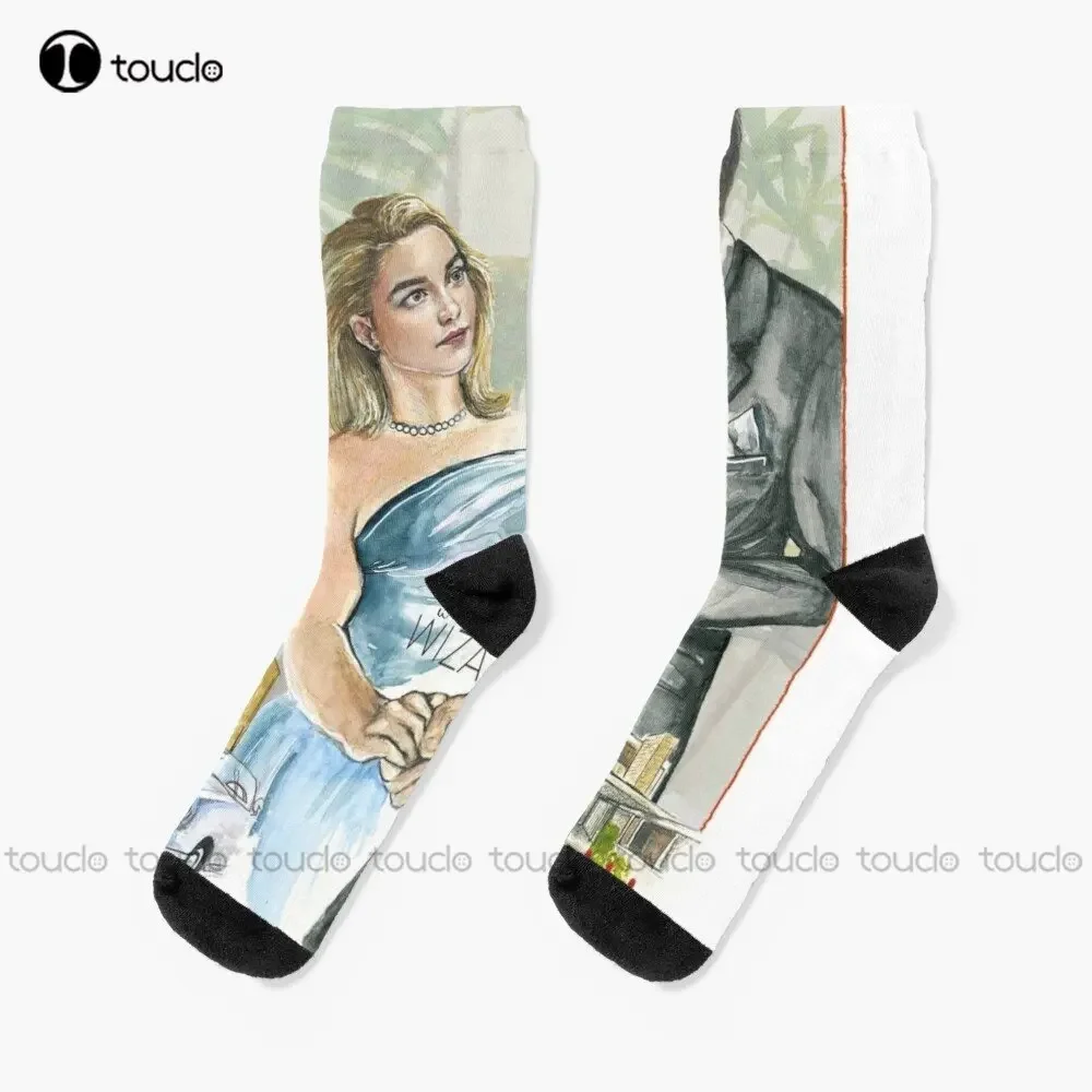 Don'T Worry Darling Socks White Socks Women High Quality Cute Elegant Lovely Kawaii Cartoon Sweet Cotton Sock Custom Gift Art