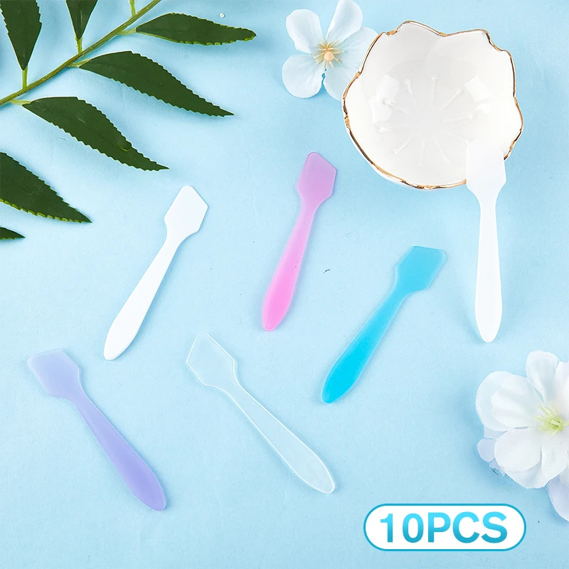 

10 Pcs Mini Cosmetic Spatulas Mask Spoons Face Cream Mask Mixed Spoon Beauty DIY Tools Eye Facial Makeup Applicator Sticks