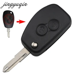 Jingyuqin Modificato 2 Pulsante Chiave A Distanza di Vibrazione Borsette per Renault Megane Modus Espace Laguna Duster Logan DACIA Sandero Clio Fob