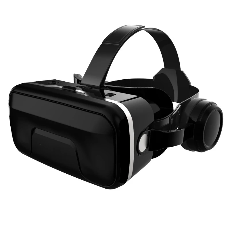 G04EA generasi ke-7 kacamata VR layar pembesar 350 inci 3D Virtual Reality Game pemimpin memakai headphone kacamata Digital