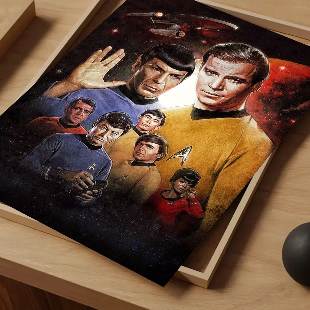 1pc TV Star Trek Anime Poster Self-adhesive Art Waterproof Paper Sticker Coffee House Bar Room Wall Decor view 3
