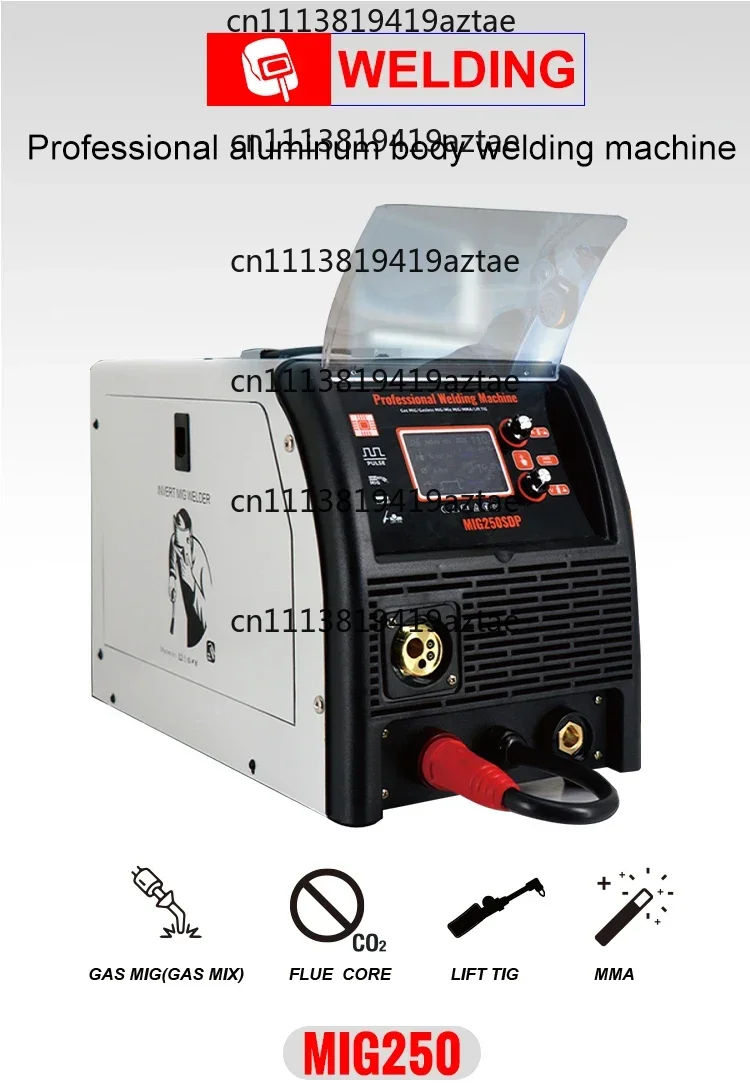 Multifunctional MIG 250 Pulse Welding Machine, Portable Arc Welder with Plasma Cutting Function