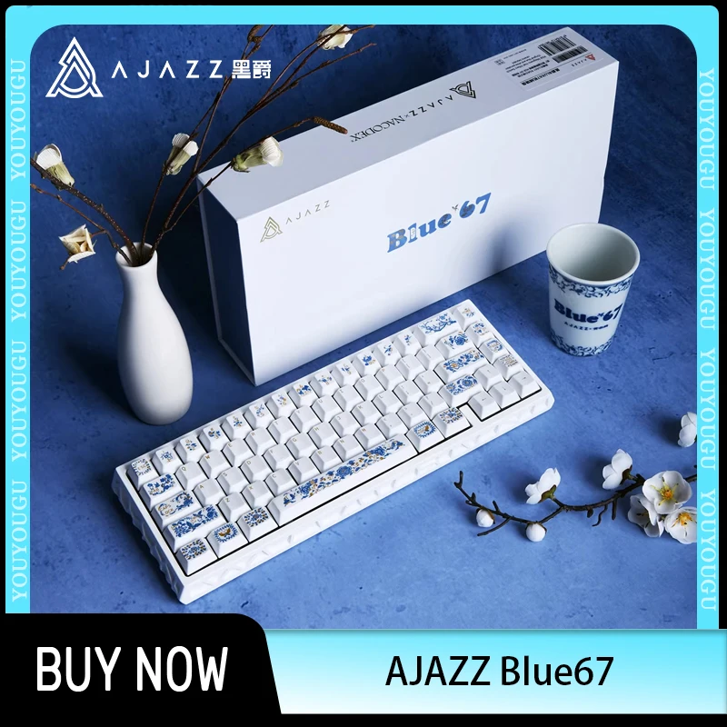 

Ajazz Blue67 Celadon Magnetic Keyboard Ceramic Mechanical Keyboard Wired Gaming Keyboard Rgb King Magnetic Switch 8k Hot Swap