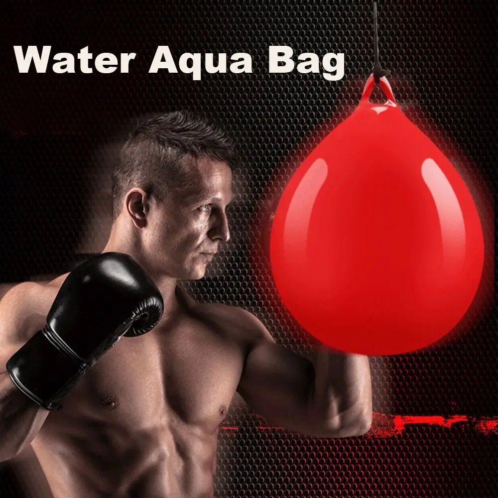 Heavy Duty Aqua Punching Bag Portable Red PVC Boxing Water Aqua Bag Hanging Boxing Practice Heavy Punching Bag