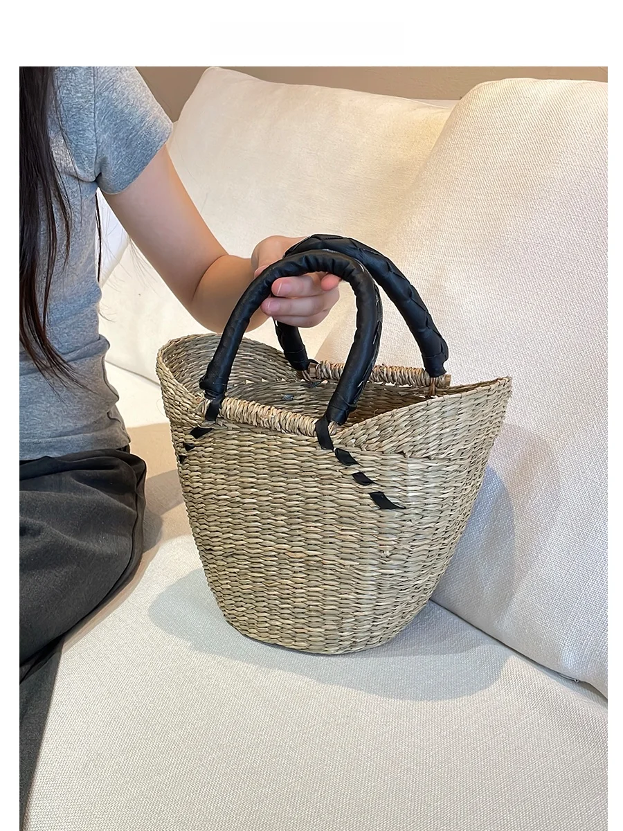 

Плетеная корзина Handwoven Oakliving: портативная корзина для фруктов, декоративная корзина для хранения, для рынка