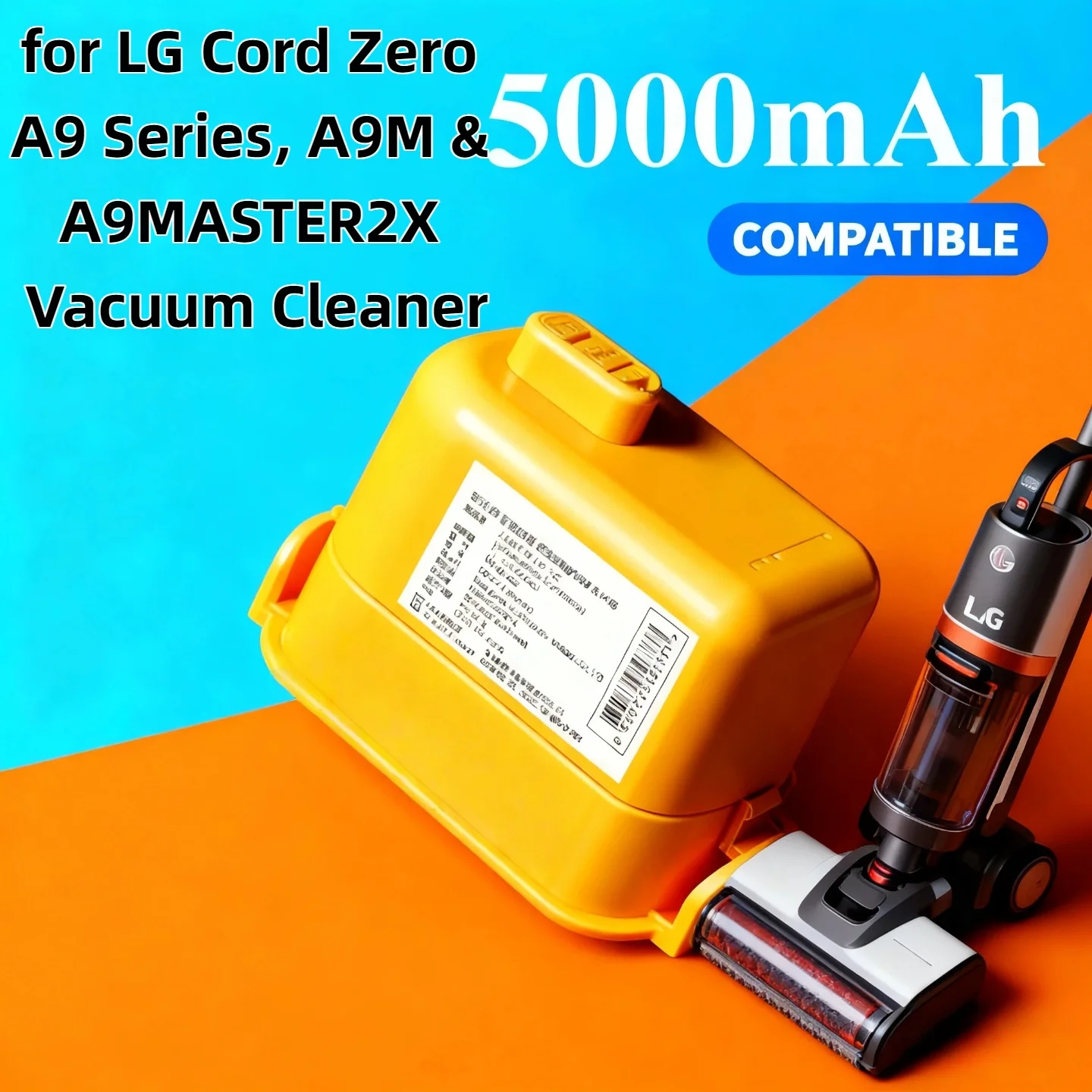 

EAC63382208 EAC63758601 Replacement Battery – Long Lasting Genuine High-Capacity for LG Cord Zero A9 Series, A9M & A9MASTER2X
