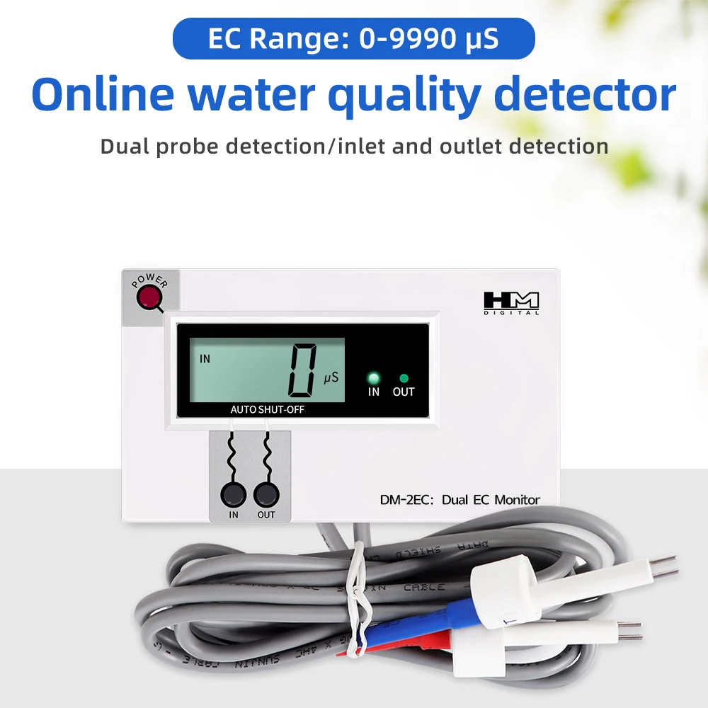 DM1 Dual TDS Water Quality Tester DM2 Dual EC Meter Digital Water Tester Aquarium Pool Accessories 0-9990PPM/us PH Meter Online