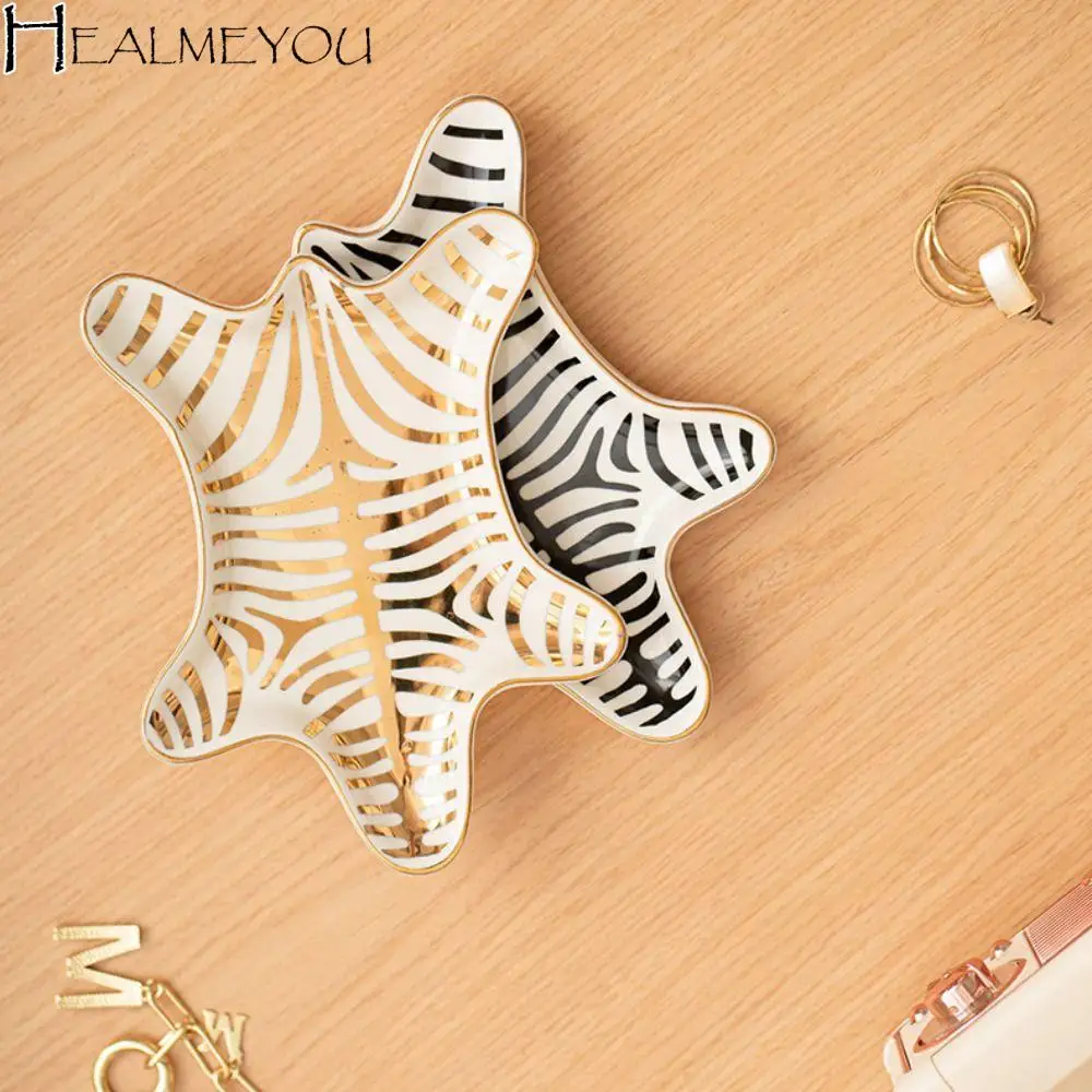 

Ceramic Jewelry Tray Portable Creative Bathroom Storage Tray Simple Multi-Function Storage Plate Photography Props